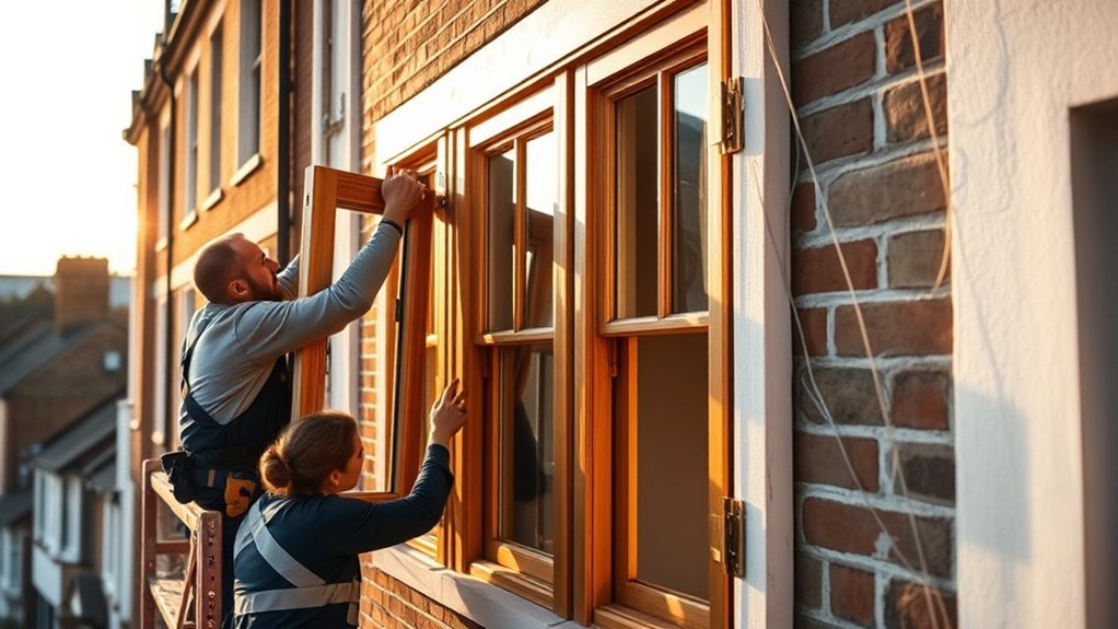 Wooden Window Installation Twickenham