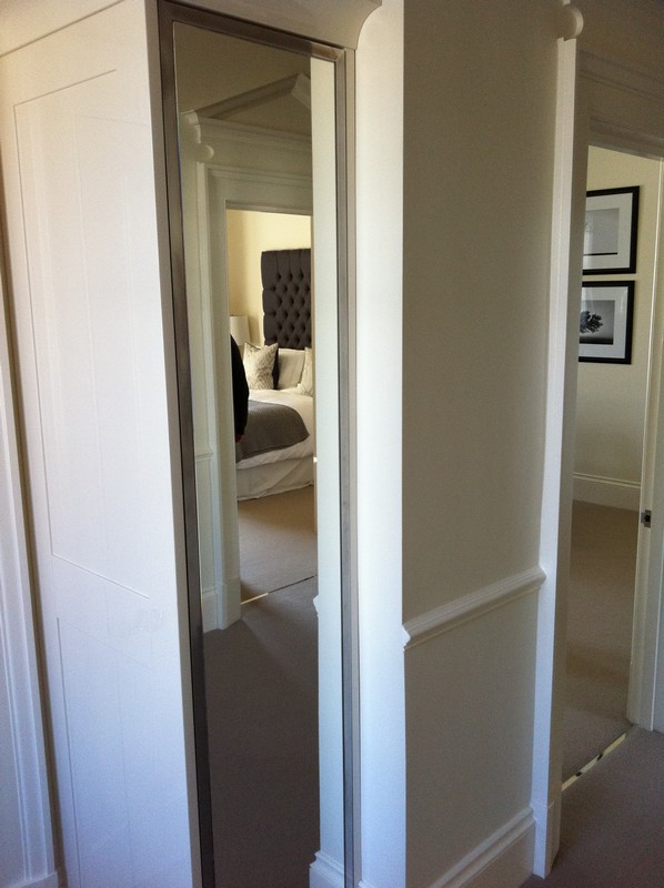 Full-length wardrobe mirror fitted in Twickenham home
